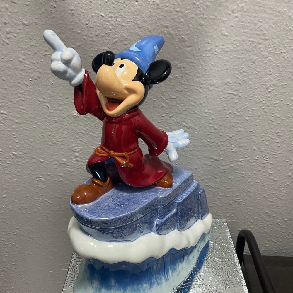 Disney Sorcerer Mickey Mouse Cookie Jar New
